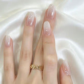 Milky Pearl Glow Press-On Nails