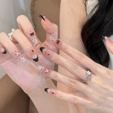 Black Bow Sparkle French Press-On Nails