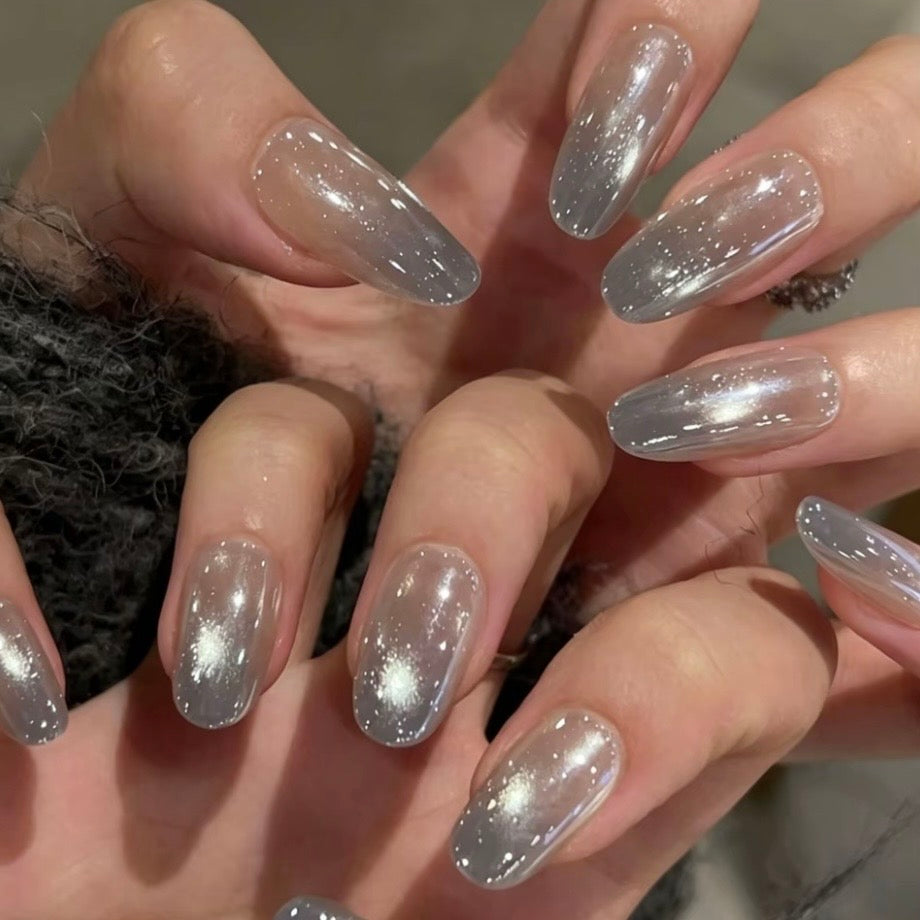 Nude Glow Cat Eye Press-On Nails